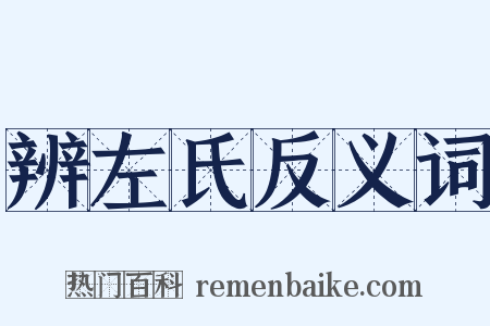 辨左氏反义词是什么意思的图片